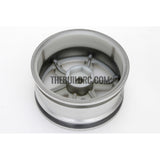 1/10 RC Car 6 Spoke 3mm Offset Drift 26mm Wheel Rim Set - Silver