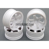 1/10 RC Car 6 Spoke 3mm Offset Drift 26mm Wheel Rim Set - White