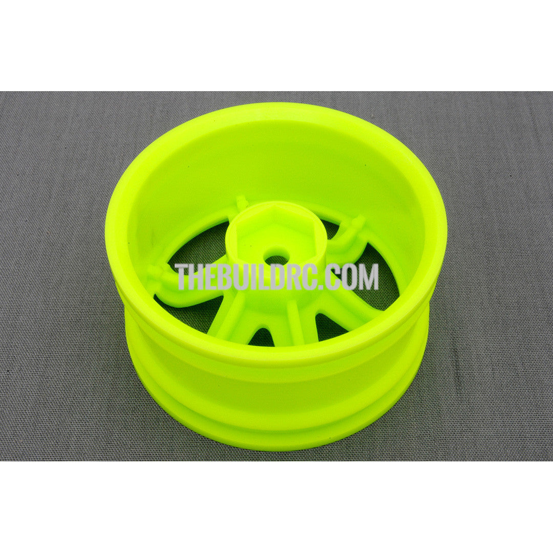 1/10 RC Car 6 Spoke 6mm Offset Drift 26mm Wheel Rim Set - Green
