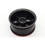 1/10 RC Car 6 Spoke 6mm Offset Drift 26mm Wheel Rim Set - Red / Black