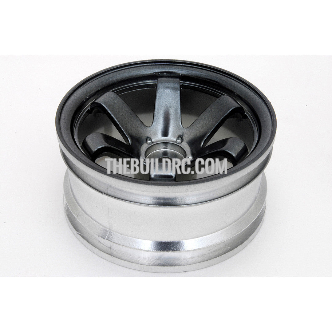 1/10 RC Car 6 Spoke 9mm Offset 26mm Drift Wheel Rim Set - Black