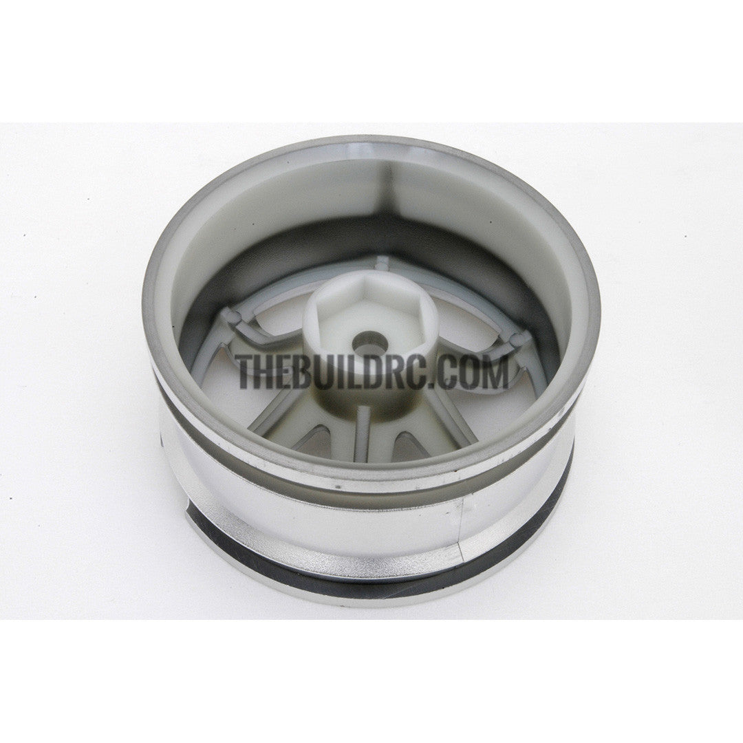 1/10 RC Car 6 Spoke 9mm Offset 26mm Drift Wheel Rim Set - Silver