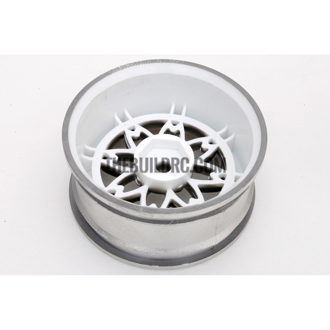 1/10 RC Car VINTAGE SAKURA FR 3 Offset 26mm CHROME Wheel Rim Set
