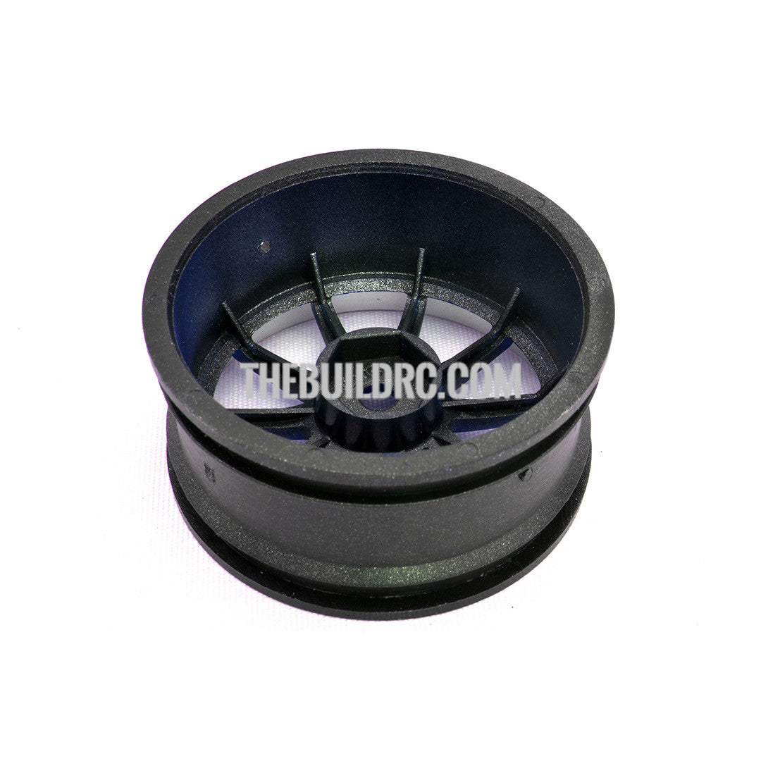 1/10 RC Car 10 Spoke 3mm Offset Drift 26mm Wheel Rim Set - Blue / Silver