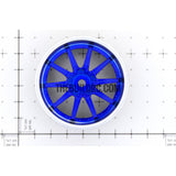 1/10 RC Car 10 Spoke 3mm Offset Drift 26mm Wheel Rim Set - Blue / Silver