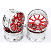 1/10 RC Car 10 Spoke 3mm Offset 26mm Drift Wheel Rim Set