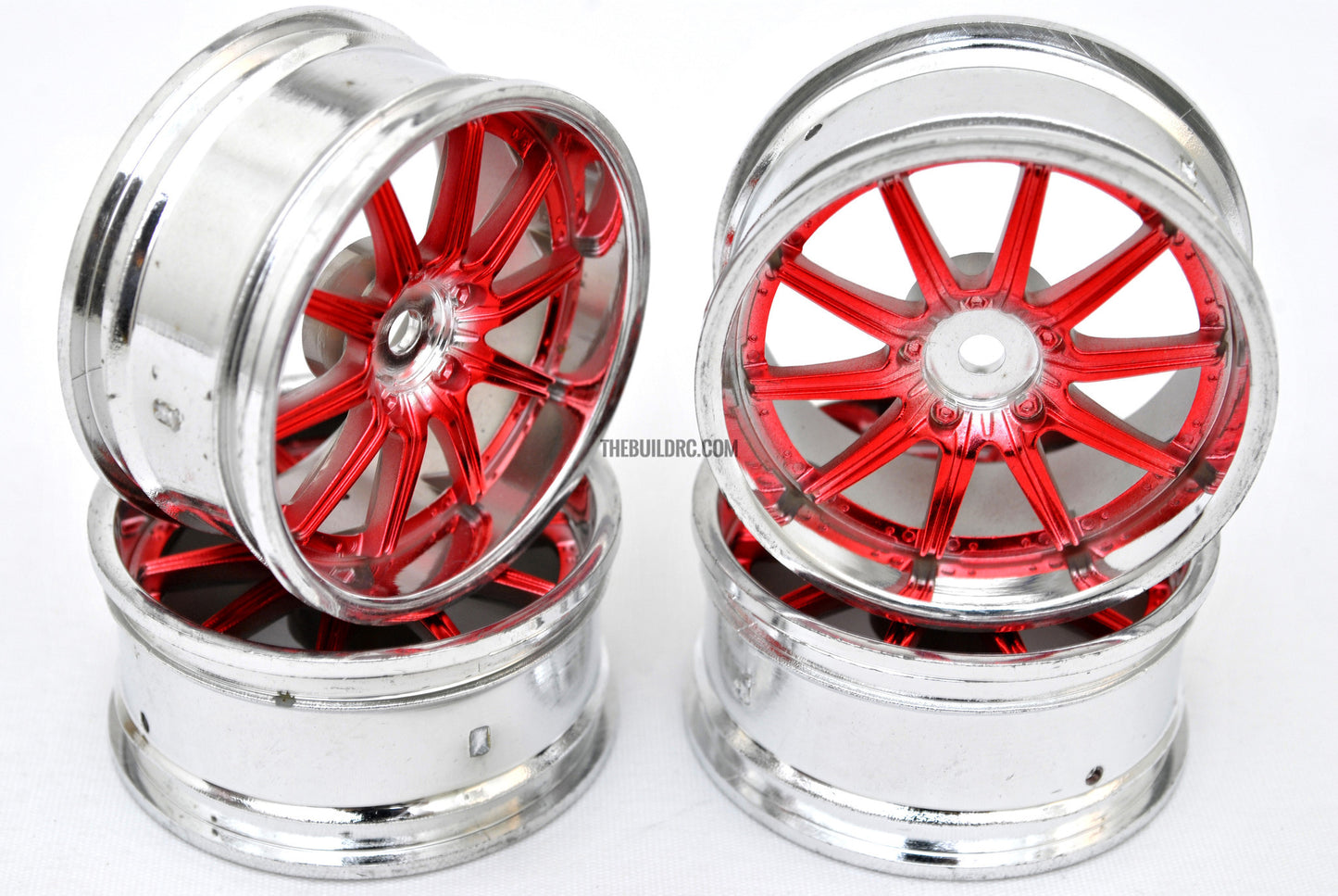 1/10 RC Car 10 Spoke 3mm Offset 26mm Drift Wheel Rim Set