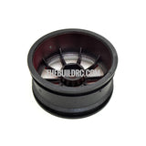 1/10 RC Car 10 Spoke 3mm Offset Drift 26mm Wheel Rim Set - Red / Silver