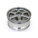 1/10 RC Car 6 Spoke 3mm Offset Drift 26mm Wheel Rim Set - Grey