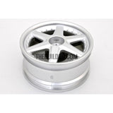 1/10 RC Car 6 Spoke 3mm Offset Drift 26mm Wheel Rim Set - Silver