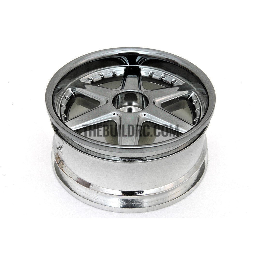 1/10 RC Car 6 Spoke 6mm Offset Drift 26mm Wheel Rim Set - Grey