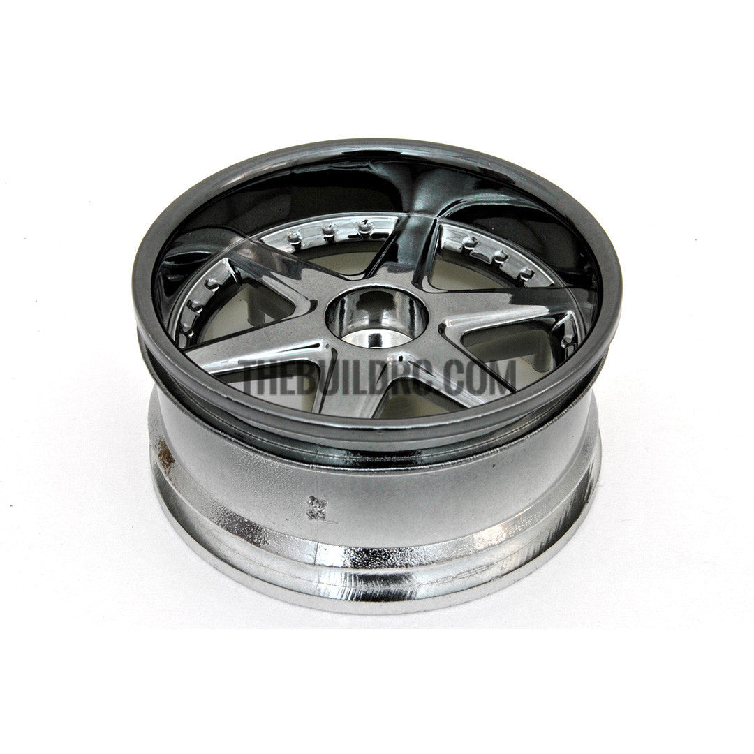 1/10 RC Car 6 Spoke 9mm Offset Drift 26mm Wheel Rim Set - Grey