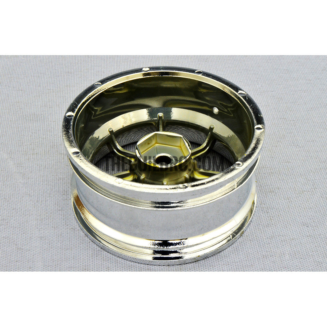 1/10 RC Car 8 Spoke 6mm Offset Drift 26mm Wheel Rim Set - Gold