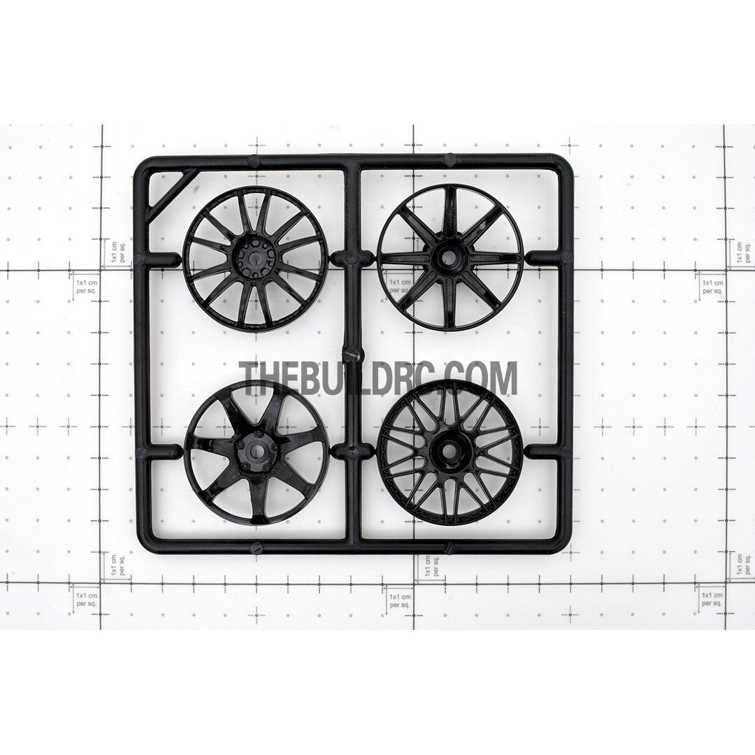 1/10 RC Car Wheel Spoke Set (Black)