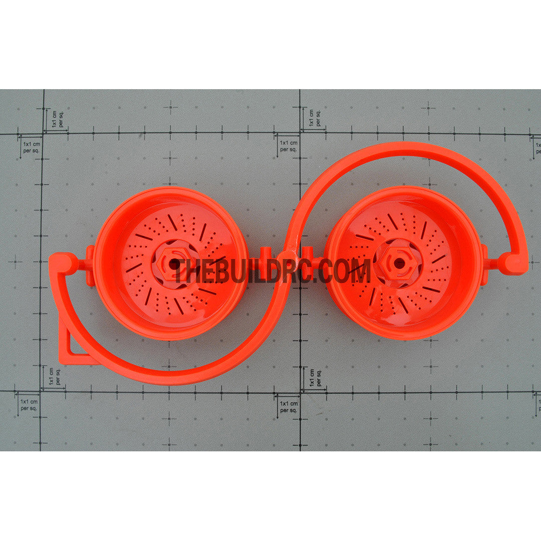 1/10 RC Car 3mm Offset 26mm Wheel Ring Set (2pc) - Orange