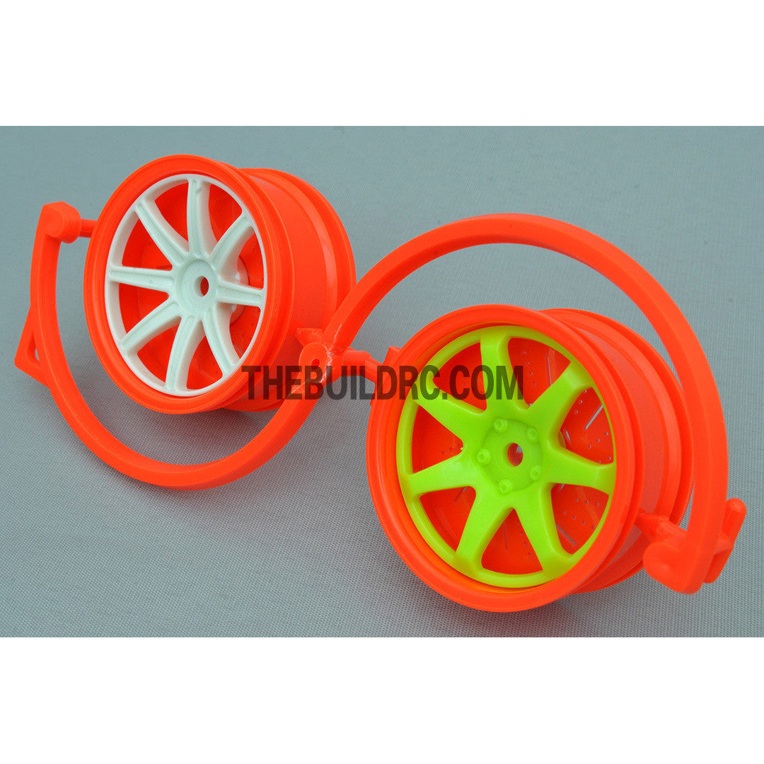 1/10 RC Car 3mm Offset 26mm Wheel Ring Set (2pc) - Orange