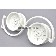 1/10 RC Car 3mm Offset 26mm Wheel Ring Set (2pc) - White