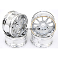 1/10 RC Car 10 Spoke 6mm Offset 26mm Drift Wheel Rim Set - White