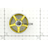 1/10 RC Car 5 Spoke 6mm Offset 26mm Drift Wheel Rim Set - Silver / Gold
