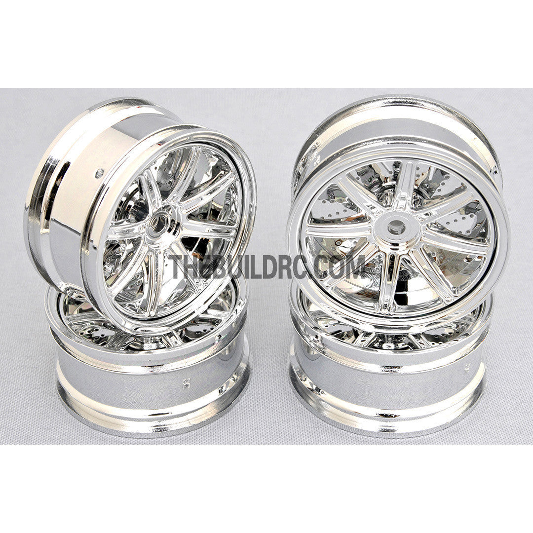 1/10 RC Car 26mm Metallic Plate 8 Changeble Spoke Wheel 4pcs