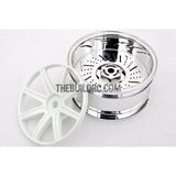 1/10 RC Car 26mm Metallic Plate 8 Changeble Spoke Wheel 4pcs - White