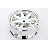 1/10 RC Car 26mm Metallic Plate 7 Removeable Spoke Wheel 4pcs - White