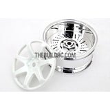 1/10 RC Car 26mm Metallic Plate 7 Removeable Spoke Wheel 4pcs - White