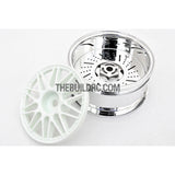 1/10 RC Car 26mm Metallic Plate 20 Removeable Spoke Wheel 4pcs - White