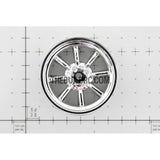 1/10 RC Car 26mm 8 Spoke Chrome Wheel 4pcs - Silver