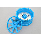 1/10 RC Car 26mm 8 Removeable Spoke 2mm Offset DRIFT Sporty Wheel 4pcs - Blue