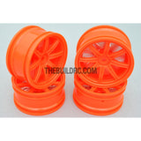 1/10 RC Car 26mm 8 Removeable Spoke 2mm Offset DRIFT Sporty Wheel 4pcs - Orange