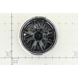 1/10 RC Car 26mm 8 Removeable Spoke 2mm Offset DRIFT Sporty Wheel 4pcs - Silver / Black