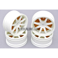 1/10 RC Car 26mm 8 Removeable Spoke 2mm Offset DRIFT Sporty Wheel 4pcs - White