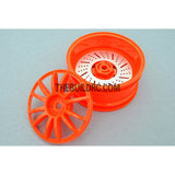 1/10 RC Car 26mm 12 Removeable Spoke 2mm Offset DRIFT Sporty Wheel 4pcs - Orange