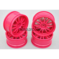 1/10 RC Car 26mm 12 Removeable Spoke 2mm Offset DRIFT Sporty Wheel 4pcs - Purple