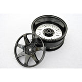 1/10 RC Car 26mm 7 Removeable Spoke 2mm Offset DRIFT Sporty Wheel 4pcs - Black