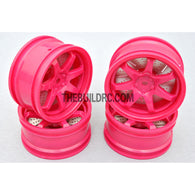 1/10 RC Car 26mm 7 Removeable Spoke 2mm Offset DRIFT Sporty Wheel 4pcs - Purple