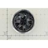 1/10 RC Car 26mm 7 Removeable Spoke 2mm Offset DRIFT Sporty Wheel 4pcs - Silver / Black
