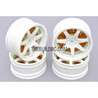 1/10 RC Car 26mm 7 Removeable Spoke 2mm Offset DRIFT Sporty Wheel 4pcs - White