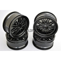 1/10 RC Car 26mm 20 Removeable Spoke 2mm Offset DRIFT Sporty Wheel 4pcs - Black