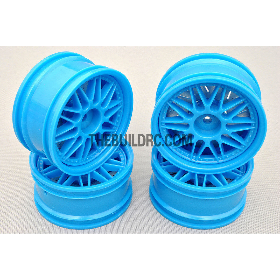 1/10 RC Car 26mm 20 Removeable Spoke 2mm Offset DRIFT Sporty Wheel 4pcs - Blue