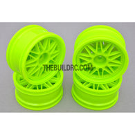 1/10 RC Car 26mm 20 Removeable Spoke 2mm Offset DRIFT Sporty Wheel 4pcs - Green
