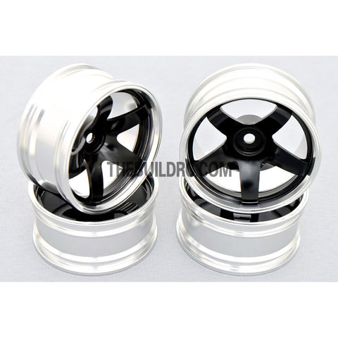 1/10 RC Car 5 Spoke 6mm Offset  26mm Alloy CNC Sports Wheel Rim (4pcs)