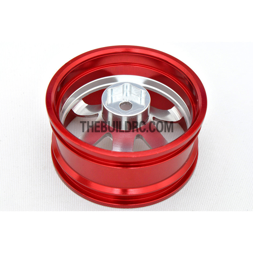 1/10 RC Car 6 Spoke 12mm Offset  26mm Alloy CNC Sports Wheel Rim (4pcs)