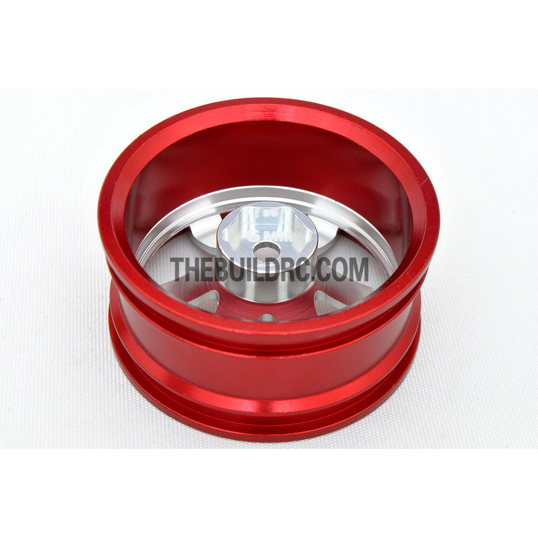 1/10 RC Car 6 Spoke 6mm Offset  26mm Alloy CNC Sports Wheel Rim (4pcs)