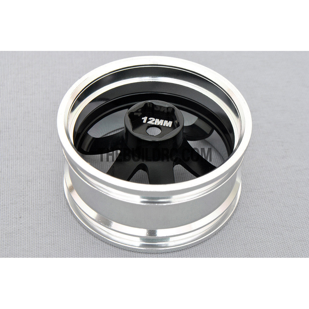 1/10 RC Car 6 Spoke 12mm Offset  26mm Alloy CNC Sports Wheel Rim (4pcs)