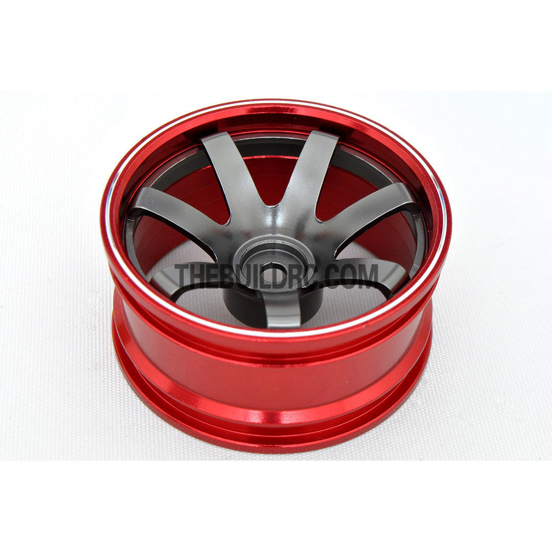 1/10 RC Car 7 Spoke 6mm Offset  26mm Alloy CNC Sports Wheel Rim (4pcs)