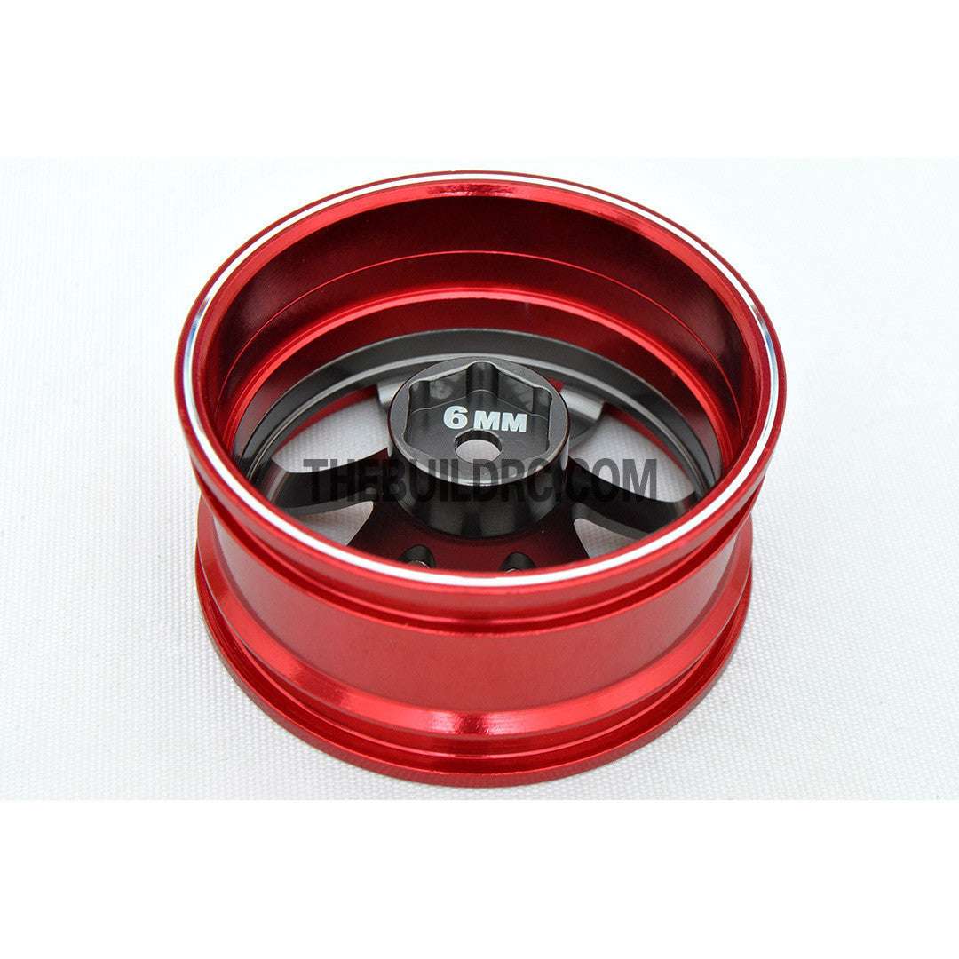 1/10 RC Car 7 Spoke 6mm Offset  26mm Alloy CNC Sports Wheel Rim (4pcs)