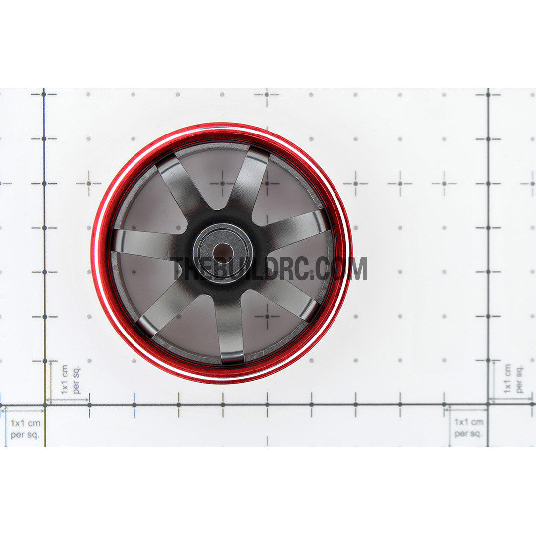 1/10 RC Car 7 Spoke 6mm Offset  26mm Alloy CNC Sports Wheel Rim (4pcs)
