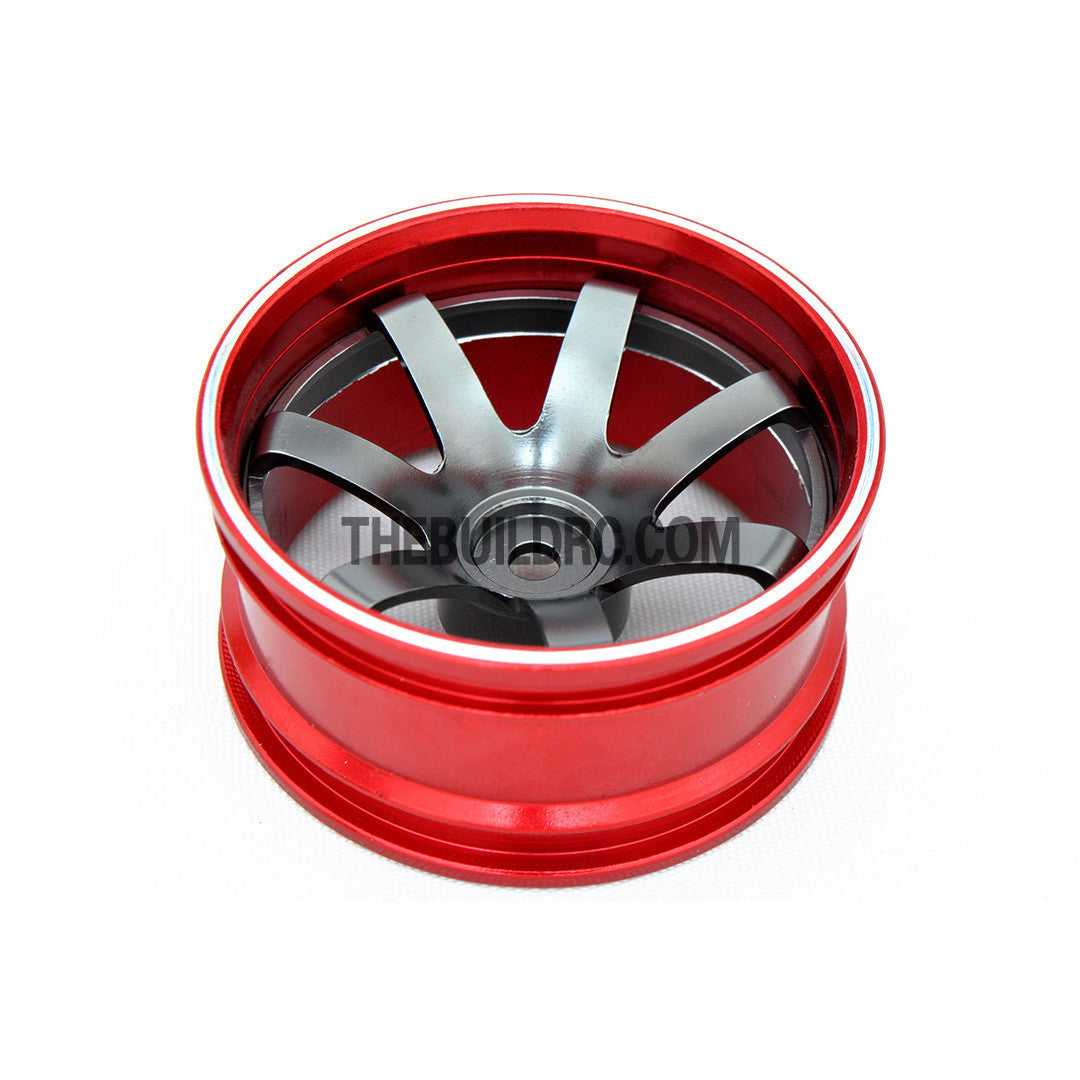 1/10 RC Car 7 Spoke 9mm Offset  26mm Alloy CNC Sports Wheel Rim (4pcs)